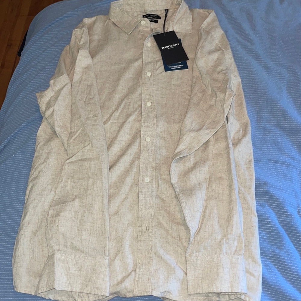 Nwt Mens Kenneth Cole linen shirt XL